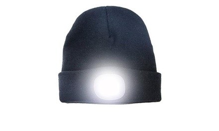 LED Beanie with Built-In Rechargeable USB