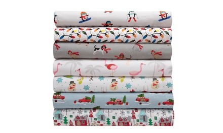 Merry Holiday Printed Sheet Set (3- or 4-Piece)