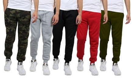 4-Pack Galaxy by Harvic Men's Fleece Jogger Sweatpants (S–2XL)