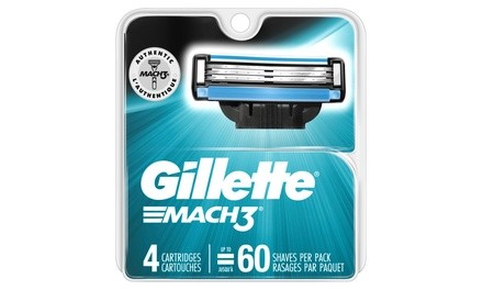 Gillette Mach3 Men's Razor Blade Refills (4-, 8-, 12-, 16-, or 20-Pack)