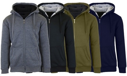 2-Pack Men's Heavyweight Sherpa Fleece-Lined Hoodie (M-2XL)