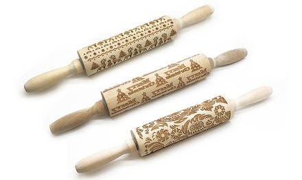 Embossing Cookie Dough Rolling Pin