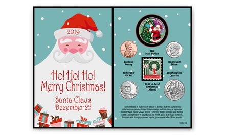 American Coin Treasures 2019 Santa Christmas Card Coin Collection