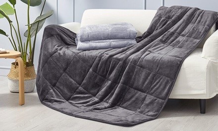 Kathy Ireland Soft Weighted Blanket with Glass Beads