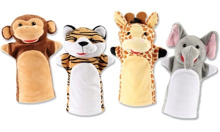 Talking Jungle Animal Hand Puppets (4-Piece)
