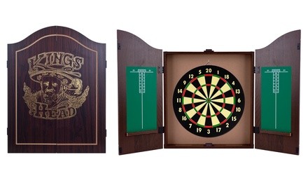 King's Head Value Dartboard Cabinet Set