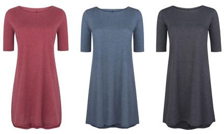 Women's Half-Sleeve Tunic Dress