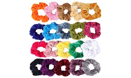 20Pcs Women Hair Scrunchies Velvet Elastic Hair Bands Scrunchy Hair Band