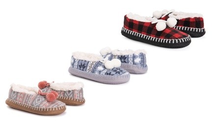 Muk Luks Women's Pom Ballerina Moccasins