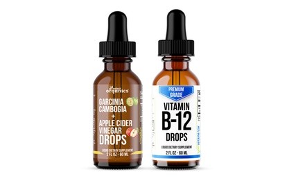 ACV with Garcinia Cambogia and Vitamin B12 Drops (2-Pack)