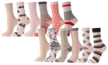 Mio Marino Women's Cotton Blend Socks in Gift Box (6-Pack)