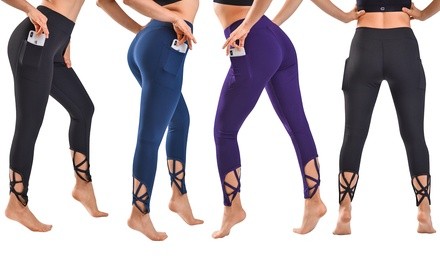 2-Pack Clanec Lace Back Active Leggings