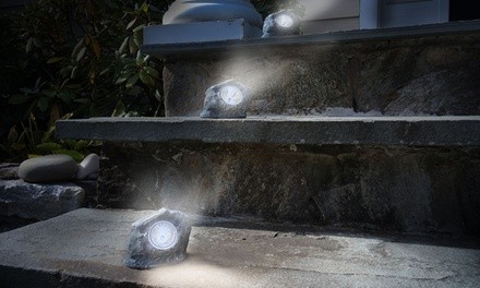 Solar SunStone LED Landscaping Rock Lights (2-, 4-, 6-, 12-Packs)