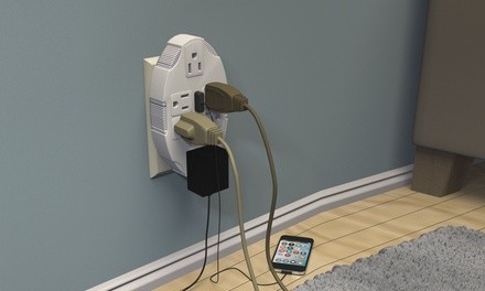 Stanley USB Wall Adapter, 6-Outlet Wall Tap with 2 USB Ports
