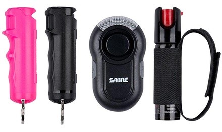 Sabre Personal Protection for Runners Pepper Spray and Personal Alarm Kits