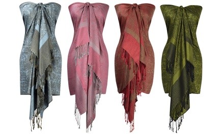 Women's Jacquard Paisley Pashmina Shawl Wrap