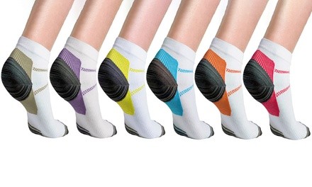 Unisex Ankle-Length Compression Socks (6 Pairs)