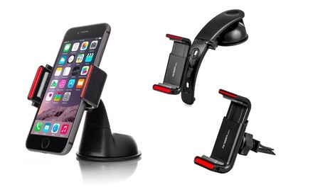 Universal Convertible Car Mount Kit for Cellphones w/ Gel Slip Protection