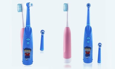 Kids' Water-Resistant Electric Toothbrushes with Soft Bristles (Set of 2)