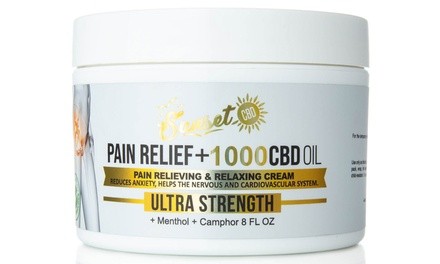 CBD & Menthol Infused Pain Relief Cream from Sunset CBD (1000mg)