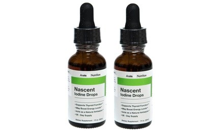 Nascent Iodine Drops for High Potency (2-Pack; 1 Fl. Oz.) 