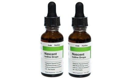 Nascent Iodine Drops for High Potency (2-Pack; 1 Fl. Oz.) 