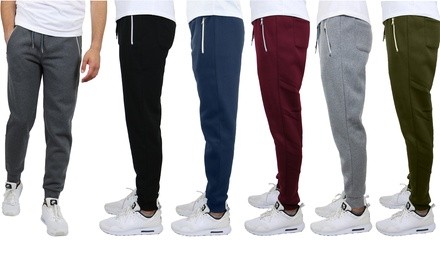 4-Pack: Galaxy by Harvic Men's Fleece Jogger Sweatpants (S-2XL)