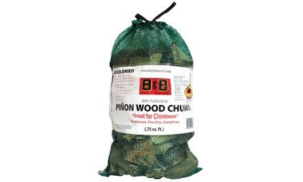 B & B Charcoal 00082 Pinon Wood Chunks, .75 Cubic Feet