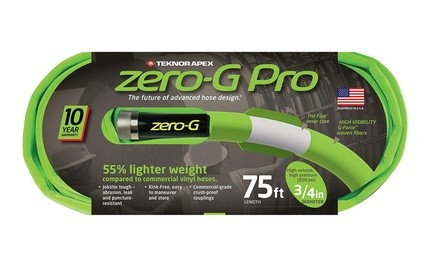 Teknor Apex 4300-75 Zero-G Pro Garden Hose, Green, 3/4