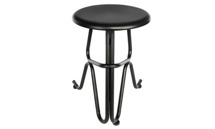 Creative Human Shaped Non-foldable Round Iron Stool With Cushion