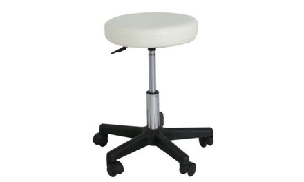 White Adjustable Tattoo Salon Stool Hydraulic Rolling Chair