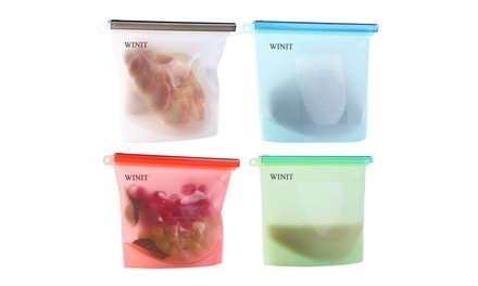 Reusable Silicone Food Storage Bags 4pcak