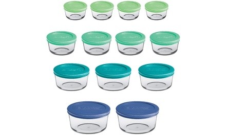 Anchor Hocking Classic Glass Food Storage Containers with Lids, 26-Piece Set