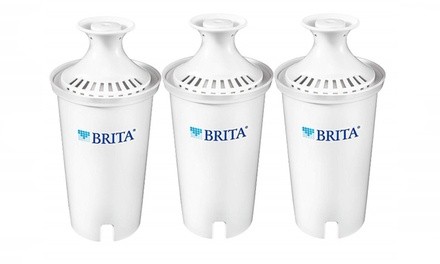  Brita Standard Replacement Filters for Pitchers and Dispensers, 3 Count, White 