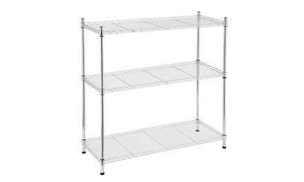 Supreme 3 Tier Shelving with Adjustable Shelves and Leveling Feet