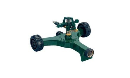 Watering Equipment Sprinkler With 2-Wheel Base For Easy Movement And Placement