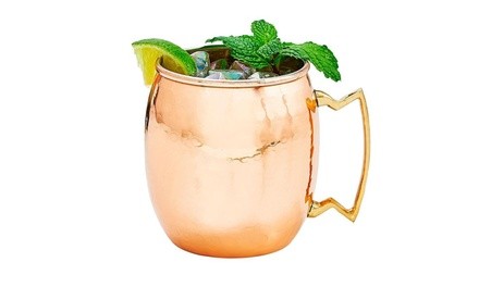 Stylish Solid Copper Bronze Color Cup Mule Cold Drink Cocktail