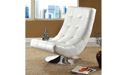 Trinidad Contemporary Swivel Chair, White