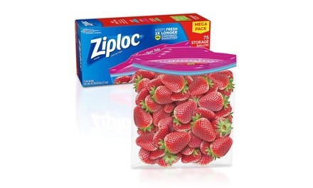 Ziploc Storage Bags Gallon, 75 Count