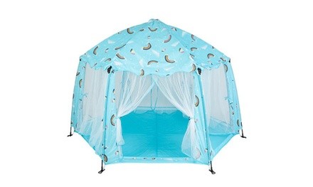 Printed Pongee Automatic Shelf Tent with Tote Bag