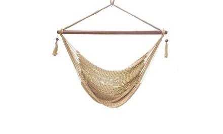 Hanging Hammock Chair, Swing Chair, 40-inch Wide Seat Polyester Cotton