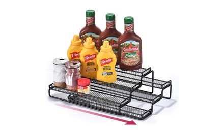 3 Tier Expandable Cabinet Spice Rack Organizer