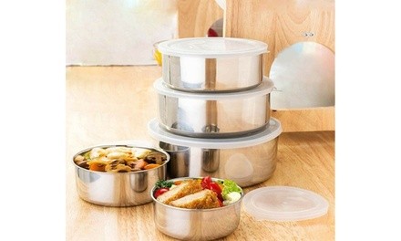 Dishwasher Safe Bowl Set with Clear Plastic Lids