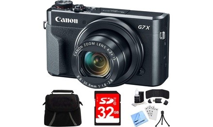 Canon PowerShot G7 X Mark II Digital Camera w/ Accessory Bundle includes 8 items