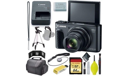 Canon PowerShot SX730 Digital Camera - Reader  Wallet - Strap - Case - 64GB - Tr