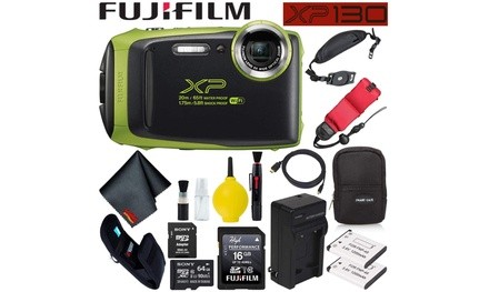 Fujifilm FinePix XP130 Waterproof Digital Camera 600019825 Lime Large Accessory 