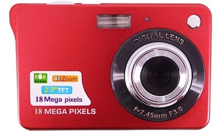 Digital Camera 18MP 2.7 Display, 1080P High Resolution Video Red