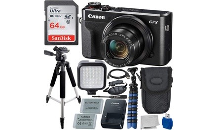 Canon PowerShot G7 X Mark II Digital Camera Deluxe Bundle Includes  12 Gripster,