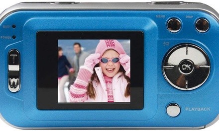 Polaroid CAA-200LC 2MP CMOS Digital Camera with 1.44-Inch LCD Display Blue Disco