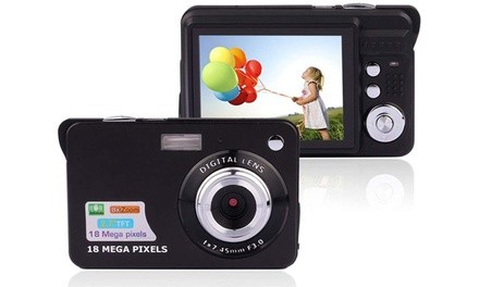 Digital Camera 18MP 2.7 Display, 1080P High Resolution Video Black